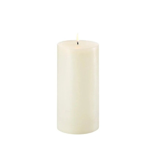Battery Candle Pillar Ivory 7.8x10cm