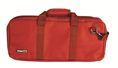Cheftech Knife Roll 18pocket Zip Red Cheftech Knife Roll 18pocket Zip Red