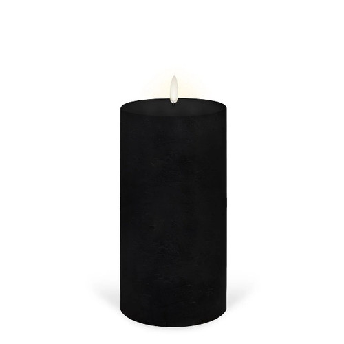 Battery Candle Pillar Black 7.8x20.3cm