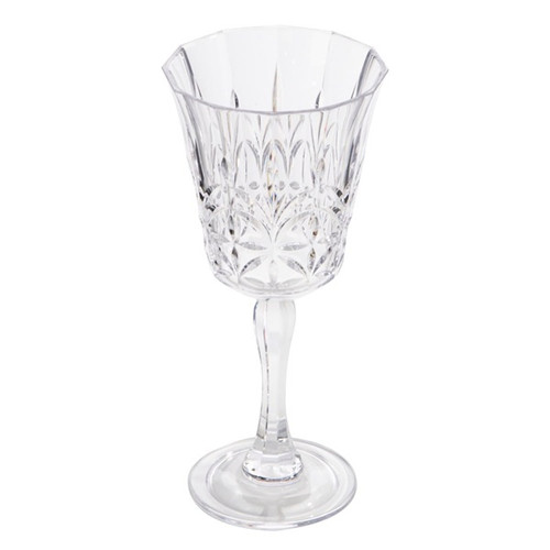 Acrylic Crystal Cut Clear Wine Glass