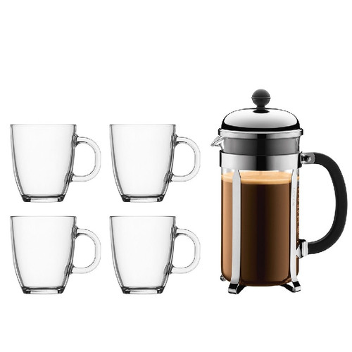 Bodum Chambord Set Coffee Maker & 4 Cup