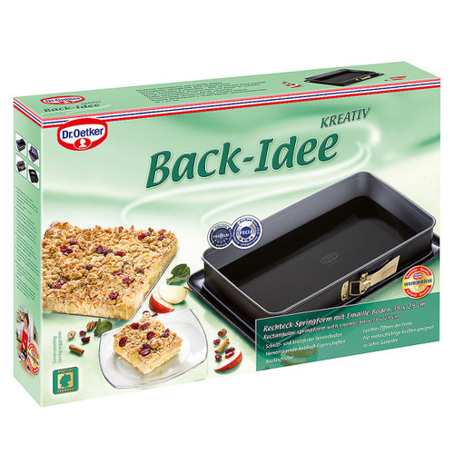 Cake Pan Enamal Springform Rect 38cm