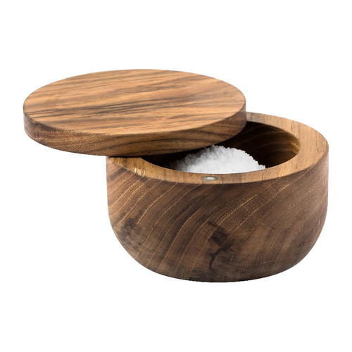 Salt Pig Acacia Wood Lge