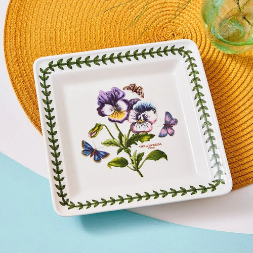 Portmeirion Plate Square 7'' Pansy