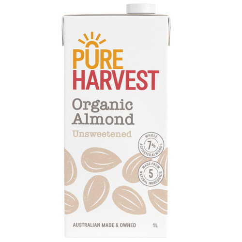 Pure Harvest Almond Milk Unsweet 1l