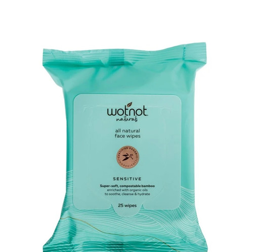 Wotnot Facial Wipes Sensitive X 25