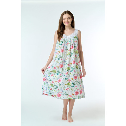 Arabella Cotton Nightie V-laced A1 L