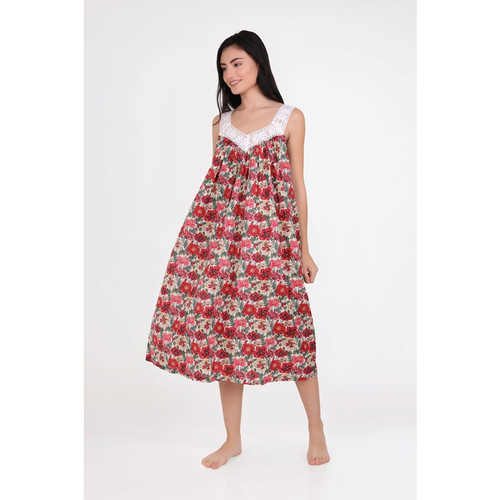 Arabella Cotton Nightie V-laced F4 L