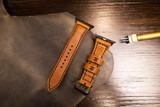 Classic Leather Apple Watch Band - Walnut Minerva