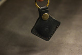 Leather AirTag Keychain - Black Minerva