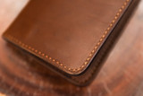 Leather Passport Wallet - Walnut Minerva