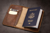Leather Passport Wallet - English Tan Harvest