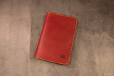 Leather Passport Wallet - Bordeaux Minerva