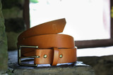 Modern Tip Leather Belt - Tan