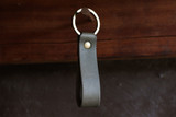 Leather Keychain - Grey Minerva