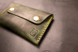 Leather Business Card Holder - Evergreen