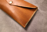 Leather Money Envelope - English Tan Harvest