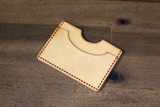 Leather Slim Minimalist Card Holder - Natural Minerva