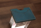 Leather Slim Minimalist Card Holder - Turquoise Minerva