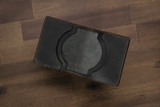 Leather Slim Minimalist Wallet - Black Minerva