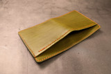 Leather Slim Minimalist Wallet - Olive Green Minerva