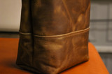 Double Panel Leather Tote Bag - English Tan Harvest