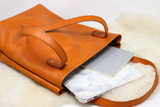 Single Panel Leather Tote Bag - Olmo Minerva