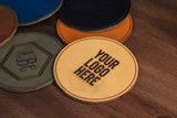 Leather Coaster Set (4) - Natural Minerva