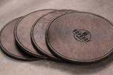 Leather Coaster Set (4) - Black