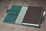 Leather Notebook Cover Set - Turquoise Minerva