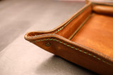 Luxury Leather Valet Tray - English Tan Harvest