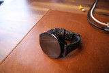 Classic Leather Samsung Galaxy Watch Band - Black Minerva