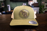 Custom Leather Patch Hat - Moss/Khaki