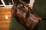 Leather Carry-On Duffle Bag - English Tan Harvest