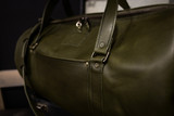 Leather Carry-On Duffle Bag - Olive Green Minerva