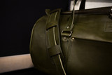 Leather Carry-On Duffle Bag - Olive Green Minerva