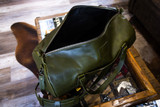 Leather Carry-On Duffle Bag - Olive Green Minerva