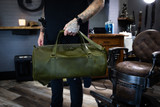 Leather Carry-On Duffle Bag - Olive Green Minerva