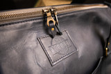 Leather Carry-On Duffle Bag - Navy Blue Minerva