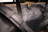 Leather Carry-On Duffle Bag - Navy Blue Minerva