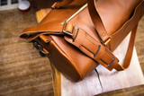 Leather Carry-On Duffle Bag - Walnut Minerva