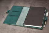 LEUCHTTURM1917 A5 Leather Notebook Cover Set - Turquoise Minerva