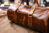Leather Gym Bag / Mini Duffle - Cognac Balmoral Leather Gym Bag / Mini Duffle - Cognac Balmoral