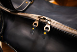Leather Gym Bag / Mini Duffle - Navy Blue Balmoral Leather Gym Bag / Mini Duffle - Navy Blue Balmoral