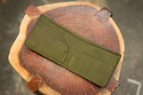 Leather 5 Pocket Wallet - Olive Green Minerva (Ready to Ship)