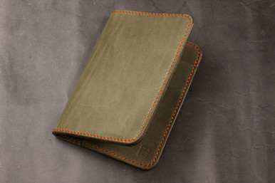 Passport Wallet Fire Blue / Machine Stitched