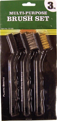 Mini Wire Brushes 3 Pack (Bristle Rows 3 x 7)
