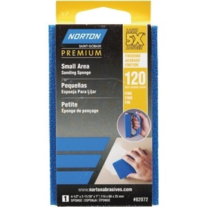 Norton 5X Small Area Sanding Sponge 220 Grit 82074