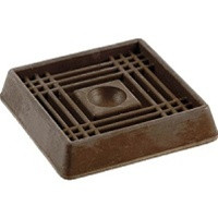 Shepherd Brown Rubber Furniture Cup 1-1/2" Square 9074 - (Box of 6)
