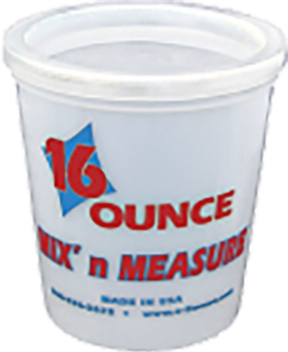 Plastic Mix & Measure Tall Pint Container 300085 - (Box of 100)